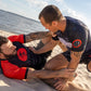 Palm Tree Ranked Rash Guard- black