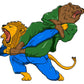Bear v Lion Sticker